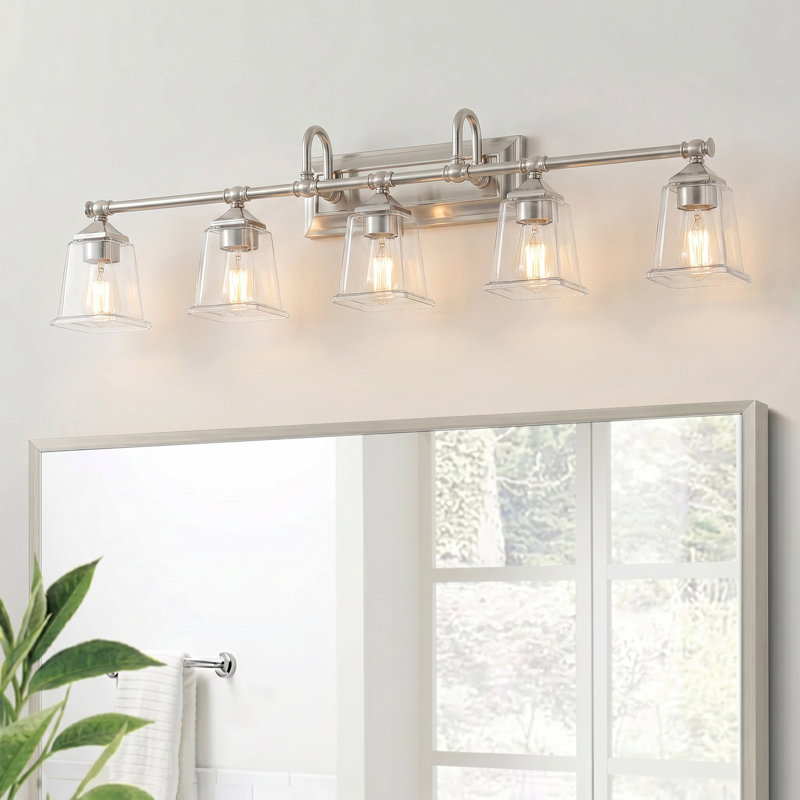 Nicholas 5-Light Brushed Nickel Vanity Light, Brushed Nickel