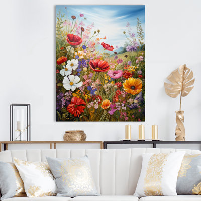 Célébration du printemps, campagne sauvage, impression sur toile