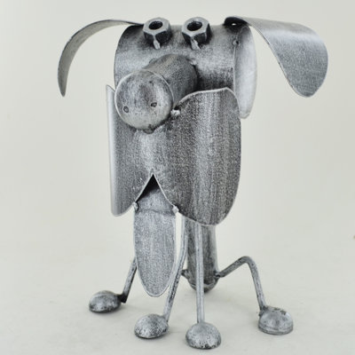 Alice Dog Metal Garden Statue