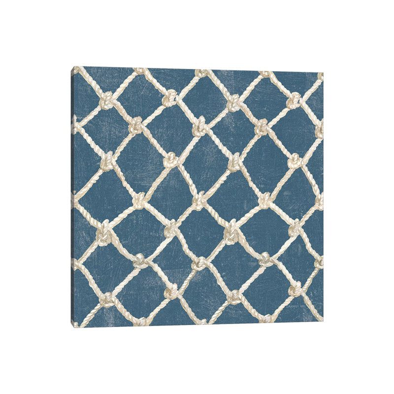 Floursack Nautical Pattern IIID by Danhui Nai - Wrapped Canvas Gallery-Wrapped Canvas Giclée, 30.48 cm H x 30.48 cm W