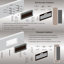 Smart 60" Wifi-Enabled Electric Fireplace Heater, Recessed In-Wall And Wall-Mounted