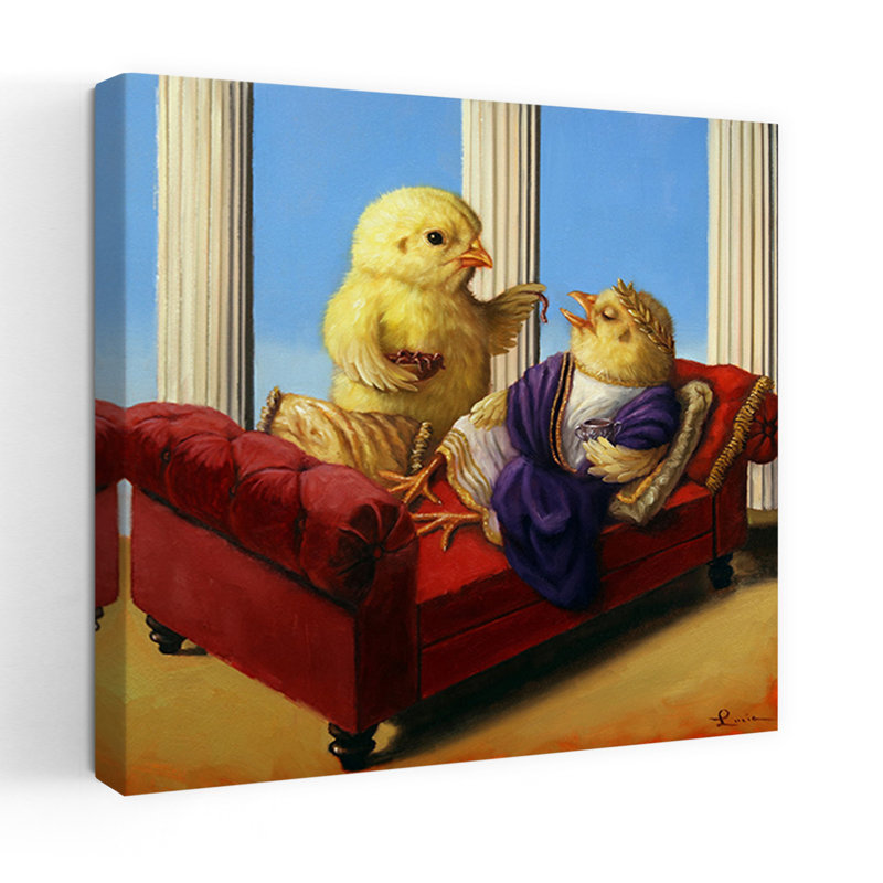 Emperor's lunch, art urbain contemporain, H 48 po x l 48 po