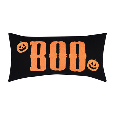 Boo Pumpkin Halloween Throw Pillow