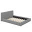 Queen-Sized Upholstered Platform Bed With Robust Solid Wood Construction-8849006