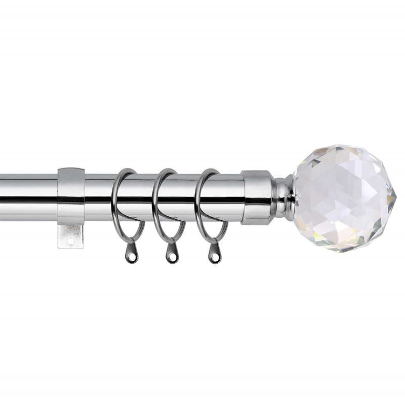 Ehrhardt Silver Curtain Track/Rail, 300cm H x 3cm W x 3cm D