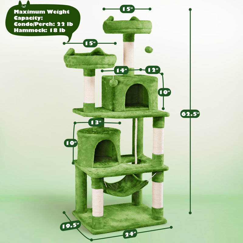 Siegfried Multi-Level Cat Tree, Green