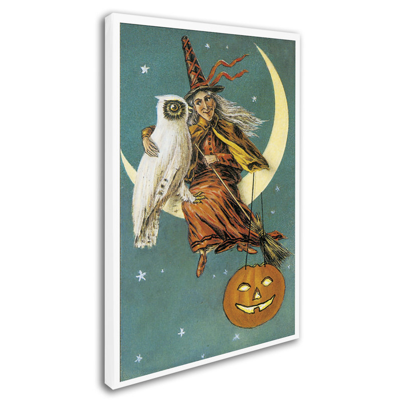 « plie hibou », affiche rétro sur toile tendue, H 19 po x l 12 po