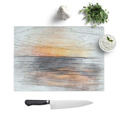 Glass Mood of The Ocean in Abstract Chopping Board