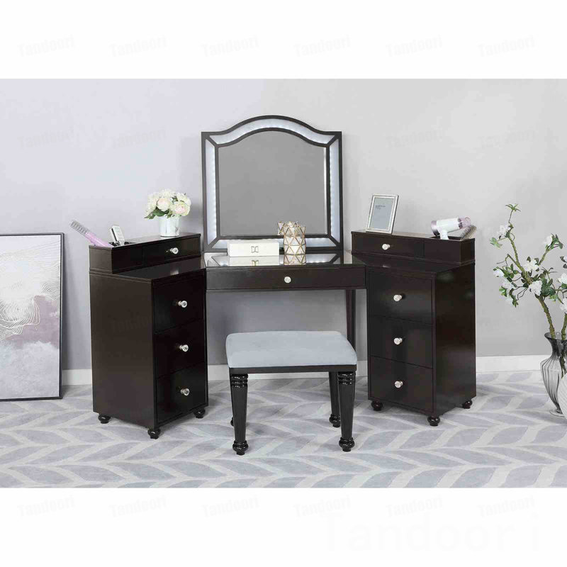 Ensemble de coiffeuse avec tabouret Glam Style