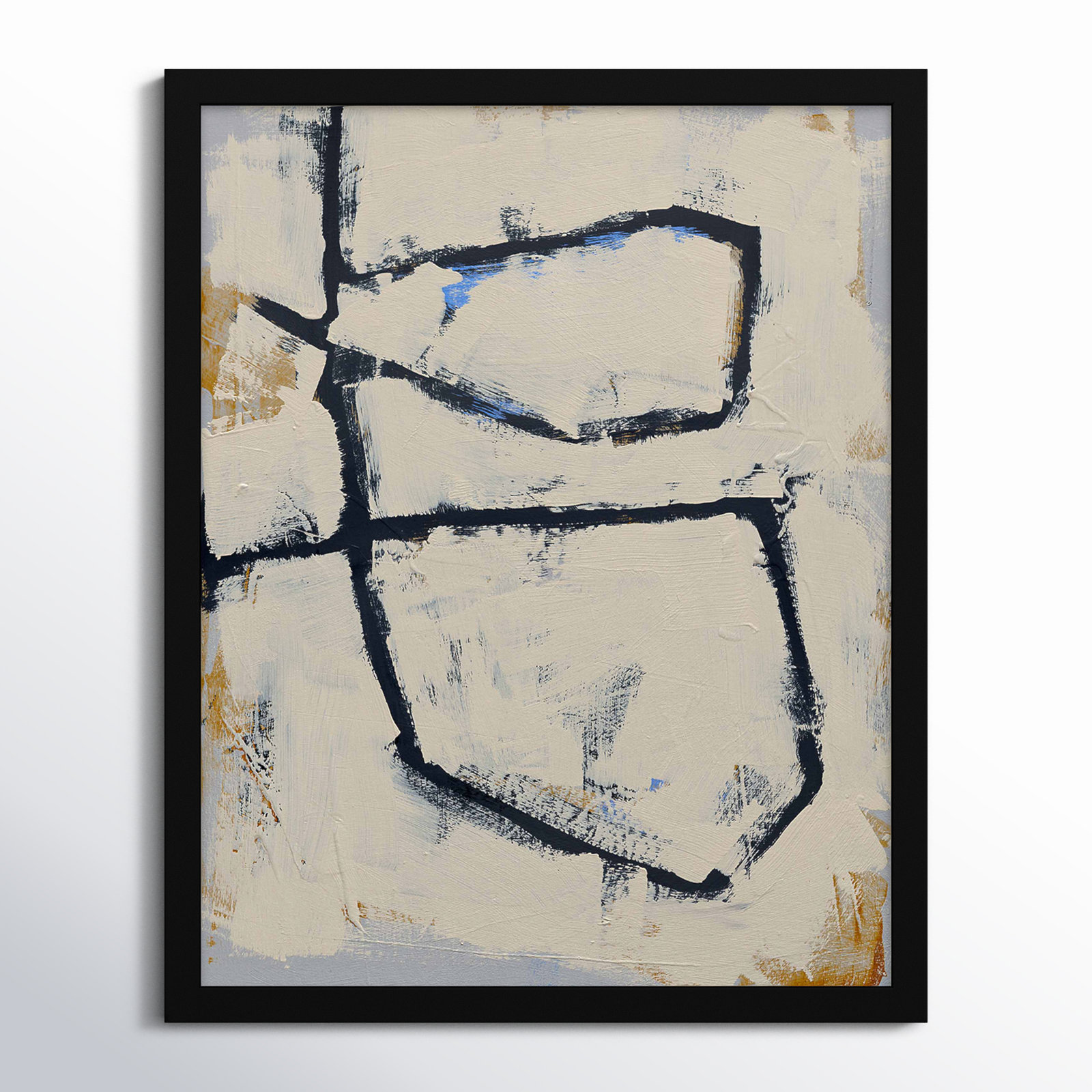 Knopf "Twisted 5" Print by Jacques Pilon, Black Framed Paper, 30" W x 38" H