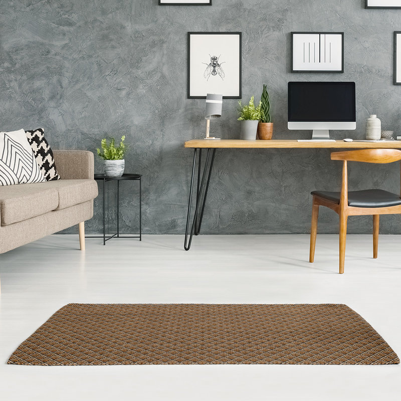 Tapis de zone orange rétro dégradé, Rectangle 5 pi x 7 pi