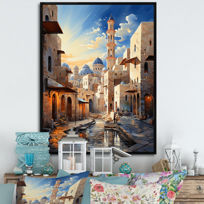 Lyonnie, l'islam, minaret hauteurs sur toile