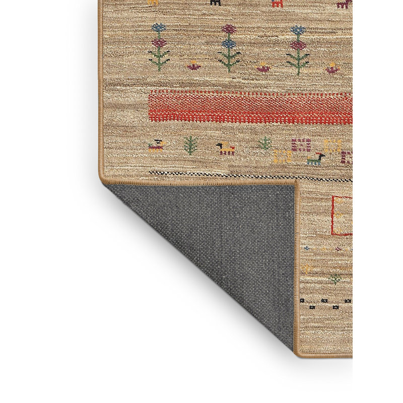Tapis beige / rouge Basilia, Rectangle 2 pi x 3 pi