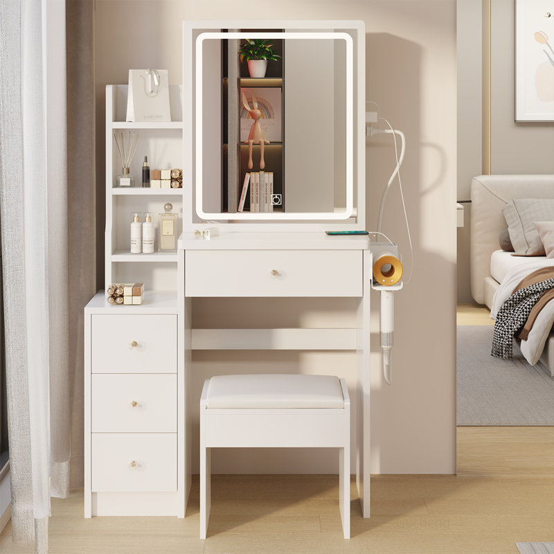 Versatile Compact Vanity Table with Advanced Features for Stylish Dressing