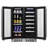 Signature 24 in. 64 Can and 20 Bottle French Door Stainless Steel Dual Zone Built-In Wine Refrigerators