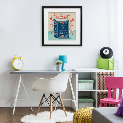How To Escape Reality Framed Print Under Glass, design by Julia Frost