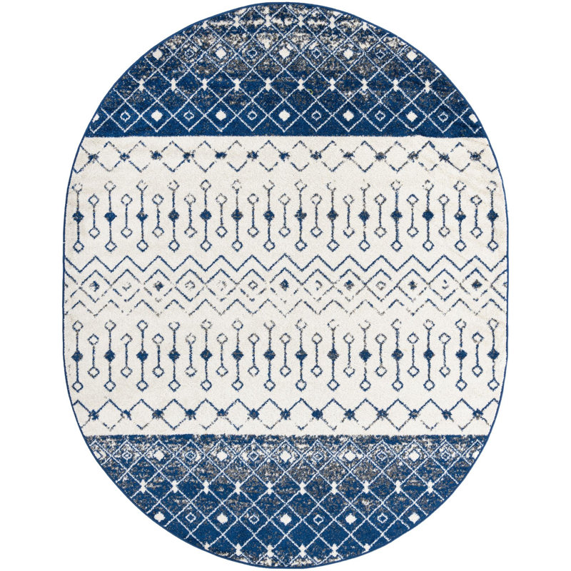 Bradley-Joe Abstract Indoor Rug, Oval 7'10" x 10'
