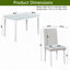 Ensemble de table de salle à manger en bois 5 pièces, ensemble de table de cuisine avec table rectangulaire et 4 chaises rembourrées, ensemble de table de salle à manger en bois avec décoration en cristal-34282291-34282189