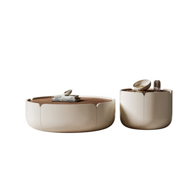 Modern Wood Coffee Table Set