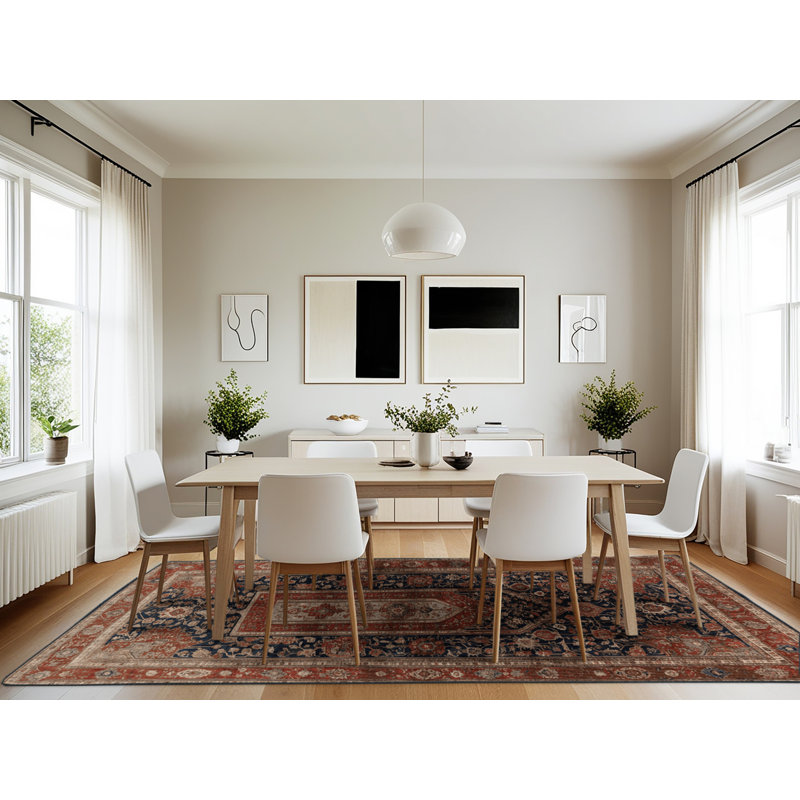 Machine Washable Turkish Brown Area Rug, Rectangulaire 7 pi x 10 pi
