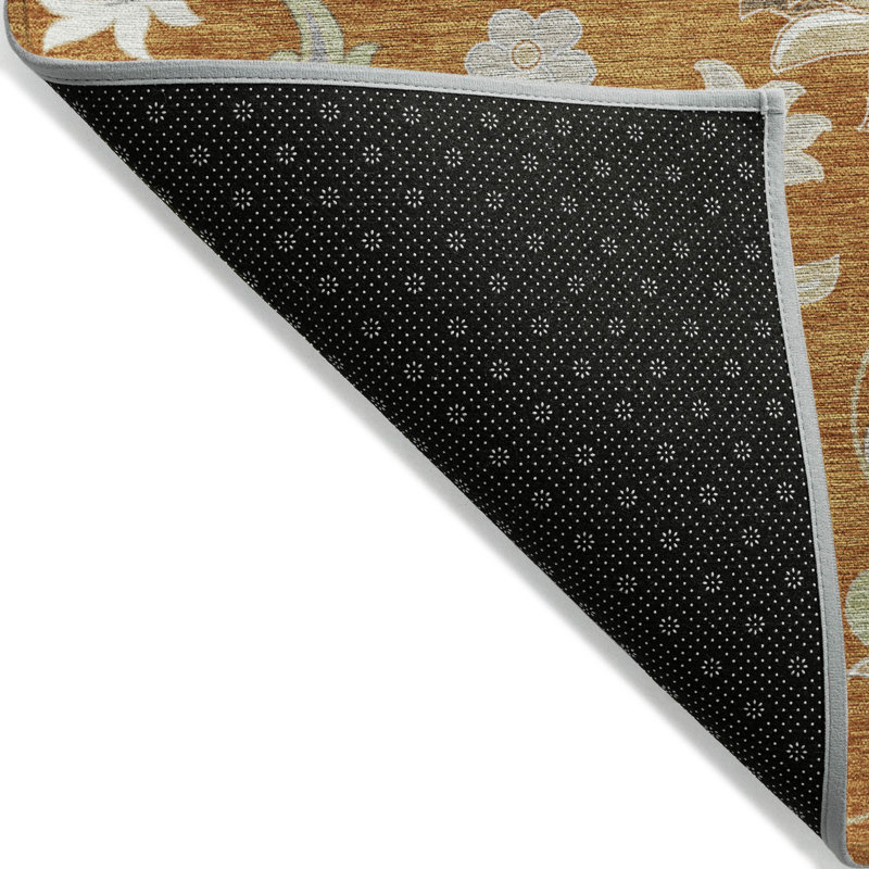 Tapis orange intérieur / extérieur lavable Aveline , 9 pi x 12 pi