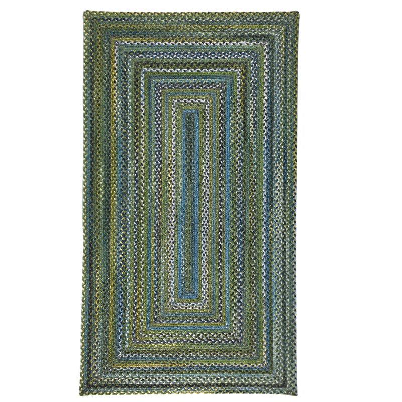 Blue Ridge_Multi Green_0298QS, Rectangle 3' x 5'