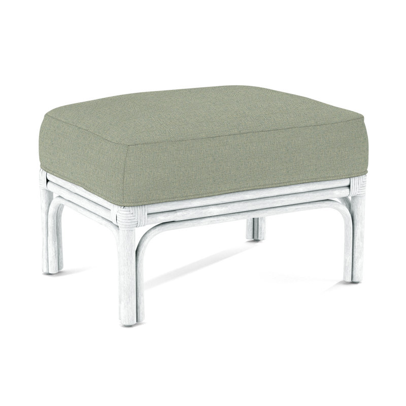 Boca Ottoman, Salsa Stripe; 0210-21, Frost White