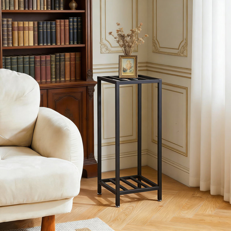 Support pour plante d'angle moderne à 2 niveaux pour l'extérieur intérieur