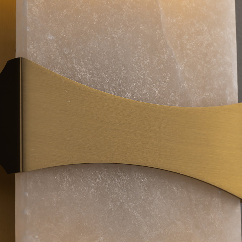 Applique murale en marbre 17 po Alabaster, H 16,93 po x l 6,69 po x P 3,35 po