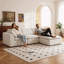 Canapés modulaires ultra-confortables avec tissu en chenille, style moderne pour la vie