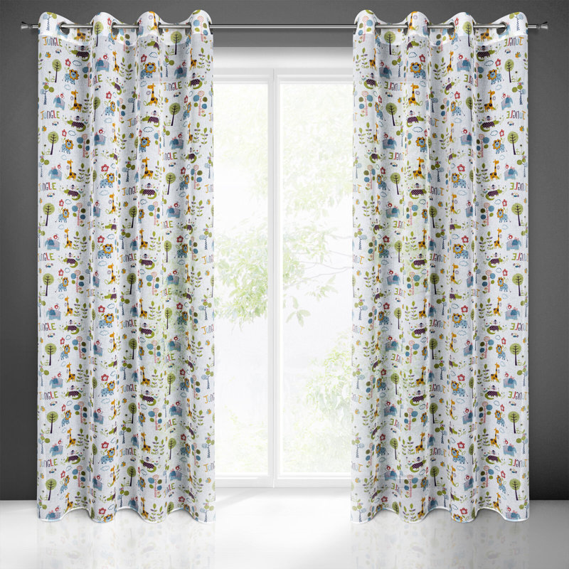 Aqsa Semi Sheer Curtains Single Panel