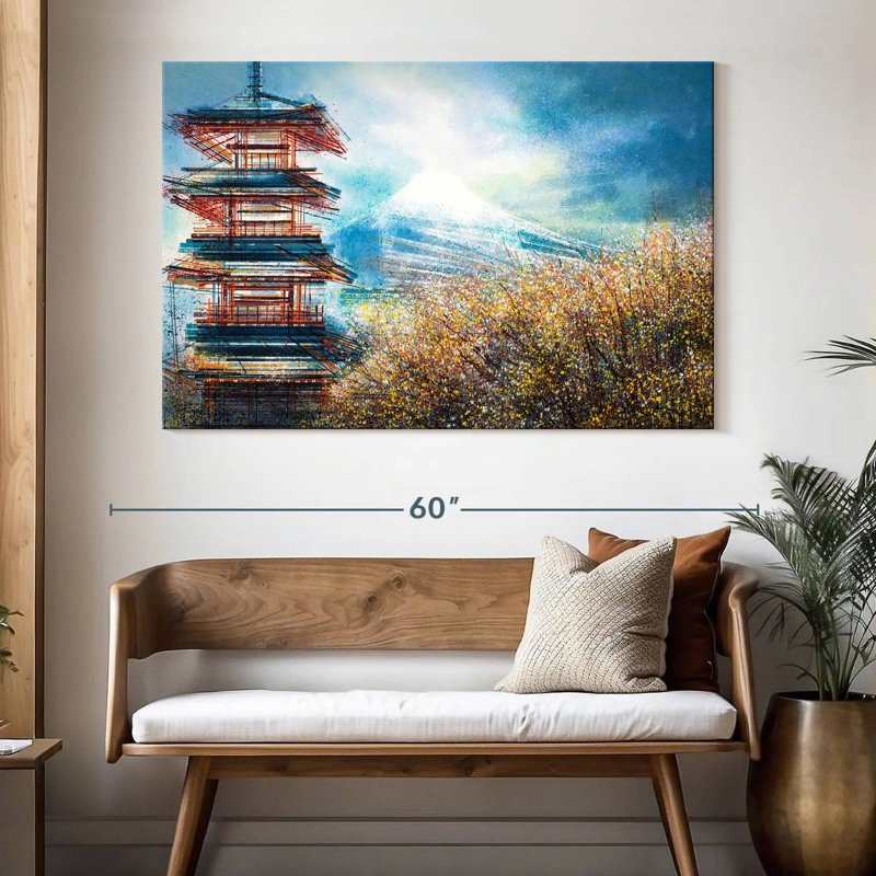 Adella Japan - Mount Fuji In Autumn, 34" H x 51" W