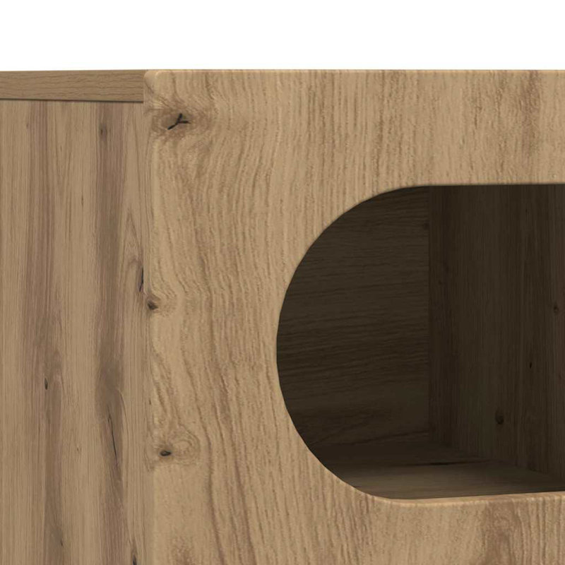 TV Stand, 40cm H x 60cm L x 35cm W, Artisan Oak