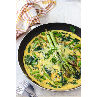 Healthy Asparagus Omelet by Siims - Wrapped Canvas Print