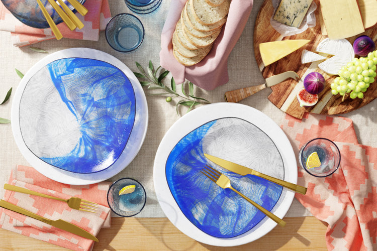 serveware arranged on table