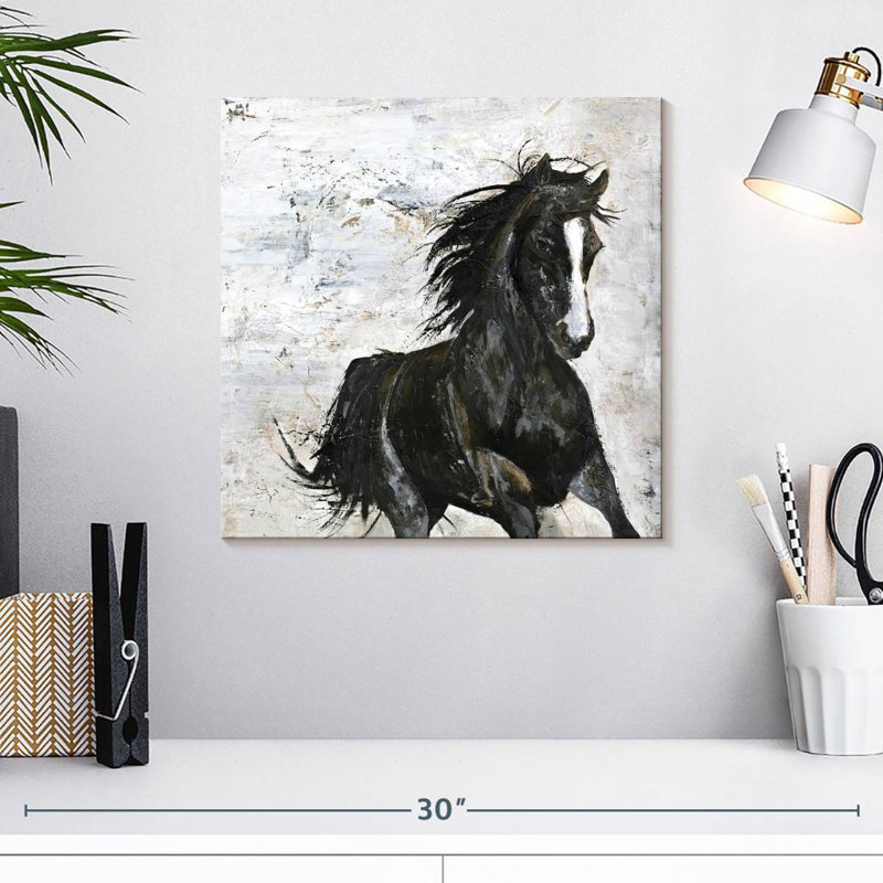 Cheval sauvage Crowle I, H 16 po x l 16 po