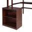Lit mezzanine simple avec bureau, tableau d'écriture et armoire, parfait pour un espace compact et multifonctionnel-809053775-809053773