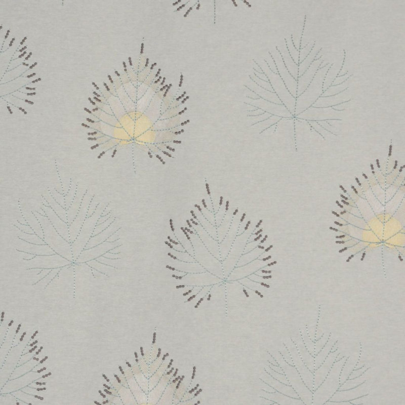 Luxe Floral Fabric, Gray/Beige