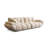 Modern and simple suede straight-row sofa-1222429990
