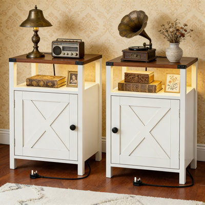 40cm W Manufactured Wood Bedside Table