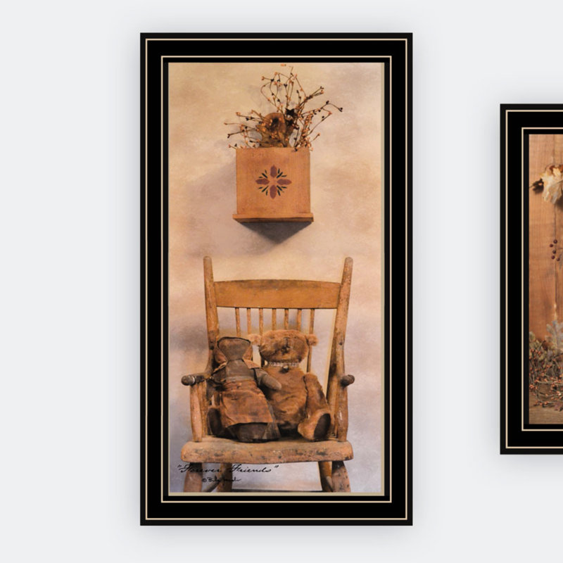 Reproduction de décoration de salon: amis et citrouilles noir encadré pour une touche moderne, décoration de chambre à coucher intemporelle: impression classique