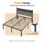 Structure de lit robuste, lit plateforme en métal sans sommier-1007321421-1039662291