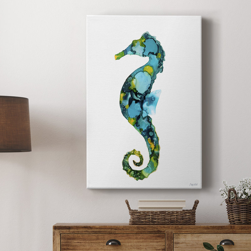 Hippocampe - Cavas enveloppés de galerie, H 48 po x l 32 po