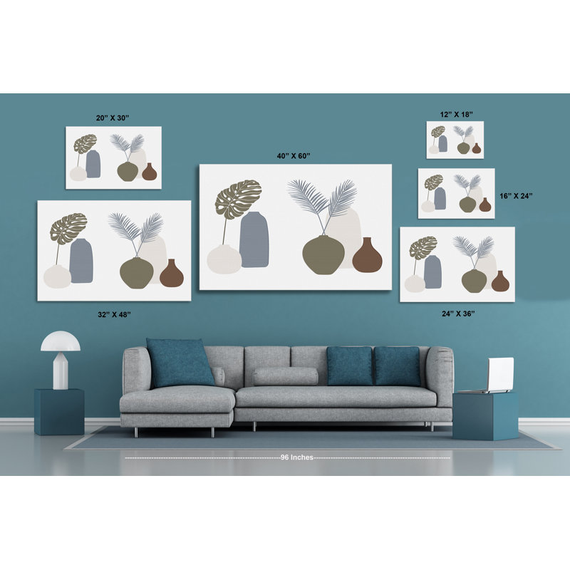 " Potted Plants 695 " Painting Print, 40" H x 60" W x 1.5" D