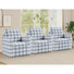 Ensemble de 3 chaises d'appoint pivotantes en tissu de 31,8 po de largeur avec housse amovible et coussins compressés