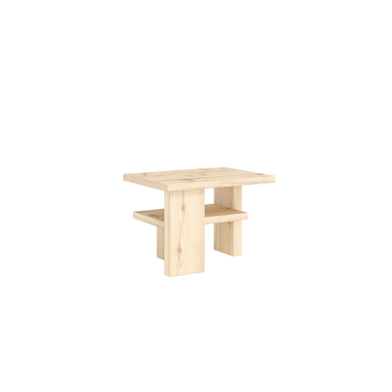 JAPAN SIDE TABLE CAROB BROWN, Natural Wood