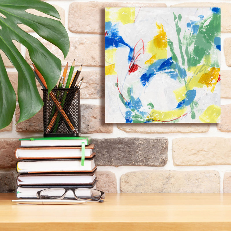  «Bright Board 2» par June Erica Vess, art mural sur toile, 12 po x 12 po, H 12 po x l 12 po
