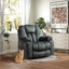 Fauteuil inclinable électrique de massage surdimensionné de 41 po avec coussin chauffant ultra doux et ensemble de 2-1582689961
