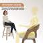 Tabourets de comptoir pivotants courbés et rembourrés - Design moderne Mid-Century-1943445832