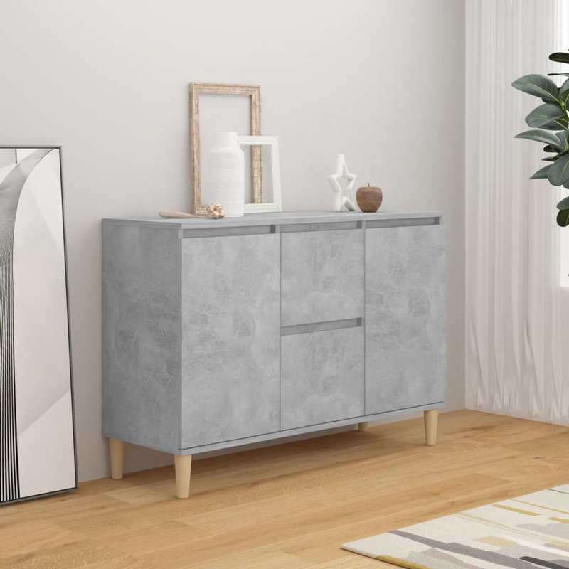 SkeltinCleveland Sideboard 101x35x70 cm Engineered Wood, Concrete Grey